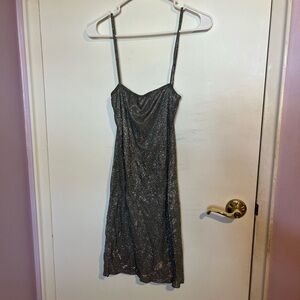 Pretty little thing grey textured glittered mini dress